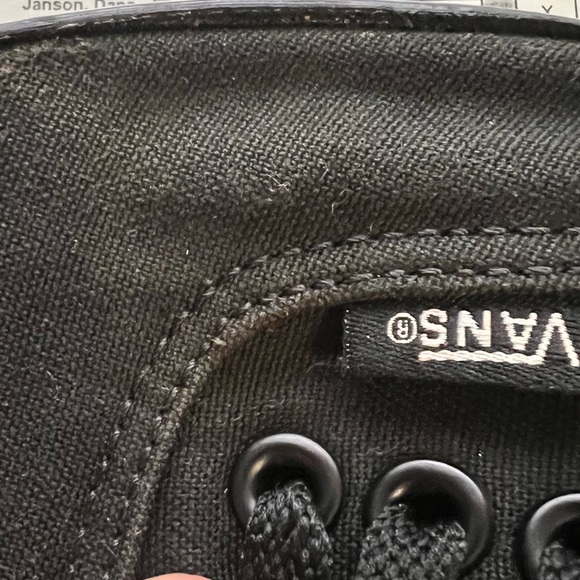 Vans Off the Wall Unisex TB9C Black Lace Up Low Top Skate Shoes Size M 5… - Picture 11 of 12